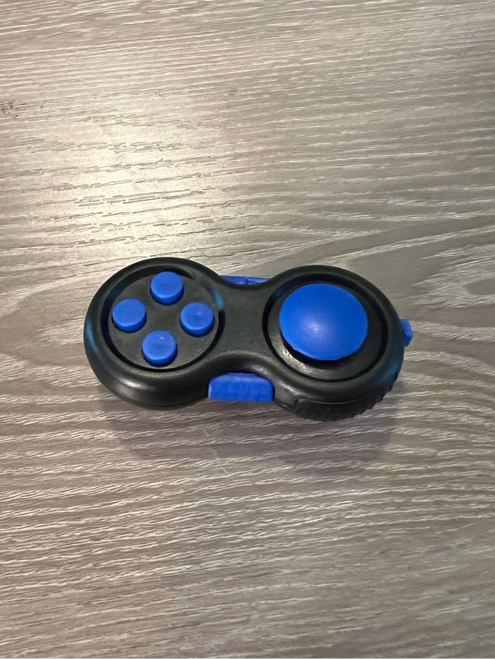 Black and Blue Handheld Fidget Game Controller - Portable Stress Relief